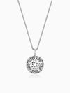 Oxidised Silver Star Pendant With Box Chain For Him