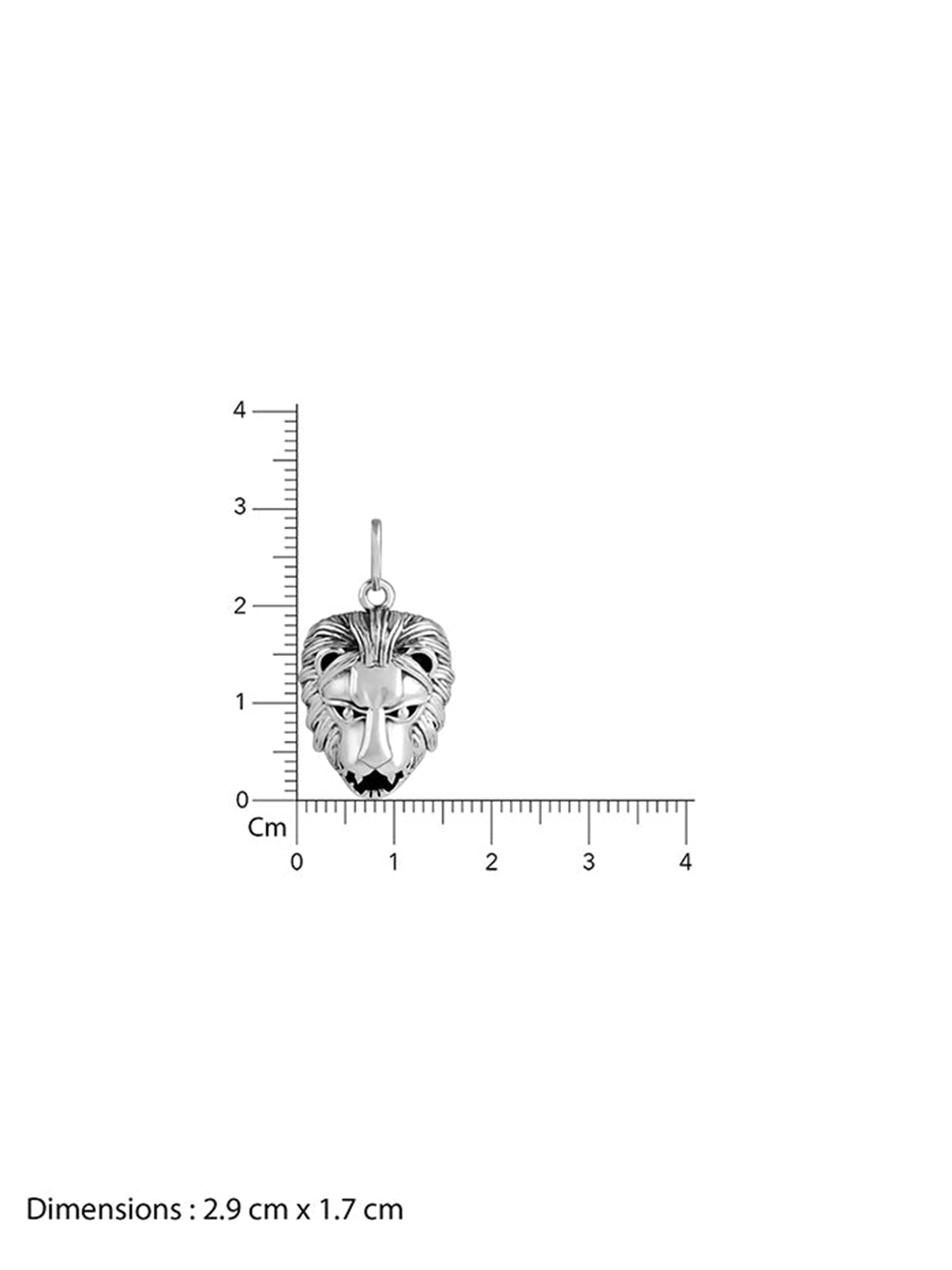 Oxidised Silver Lion Pendant With Box Chain For Him