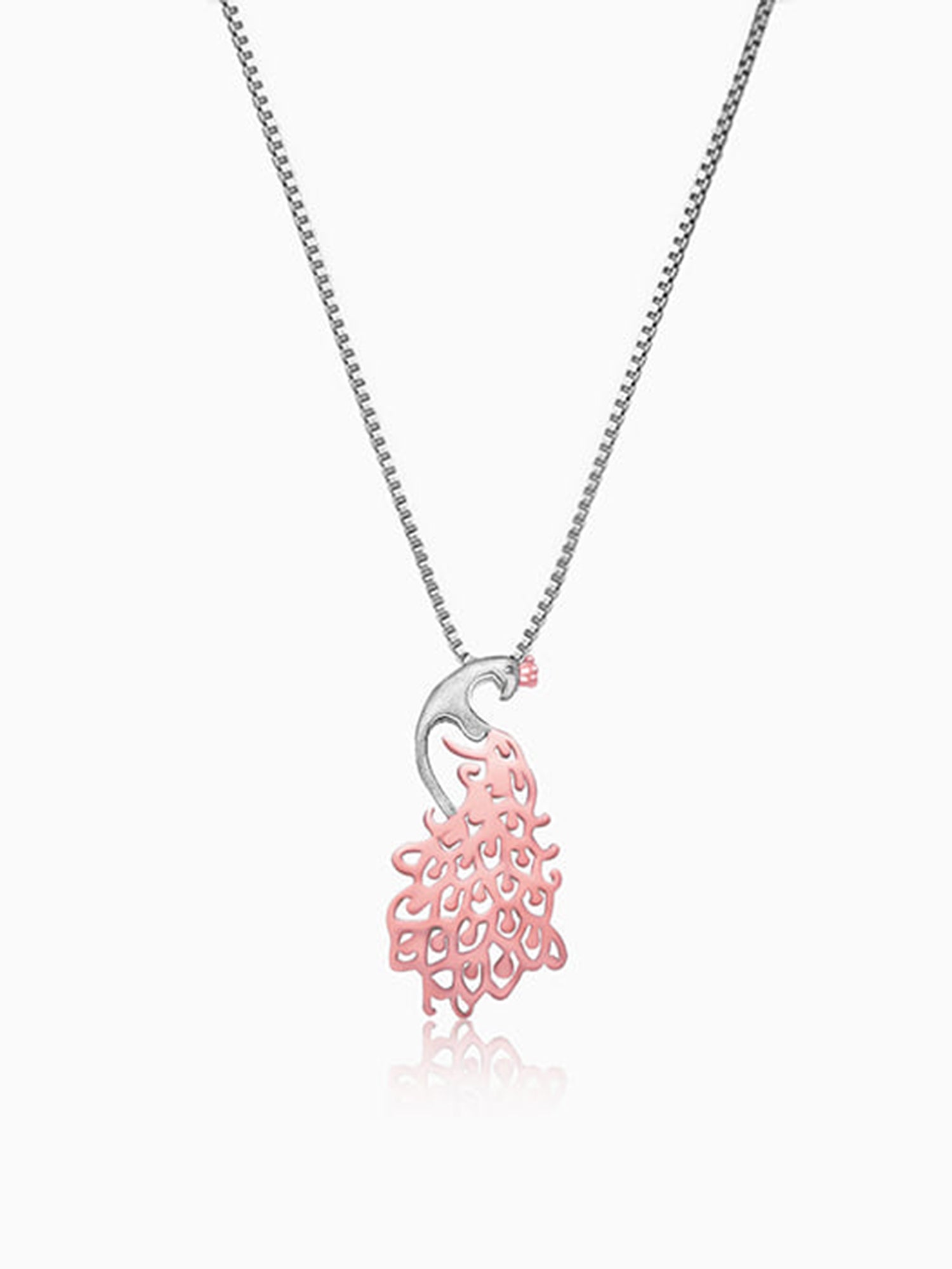 Rose Gold Peacock Pendant