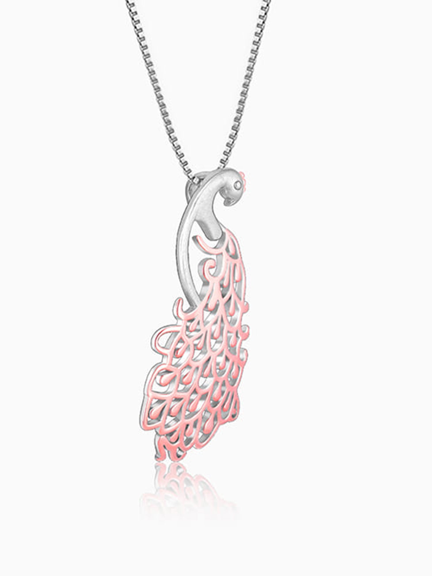 Rose Gold Peacock Pendant