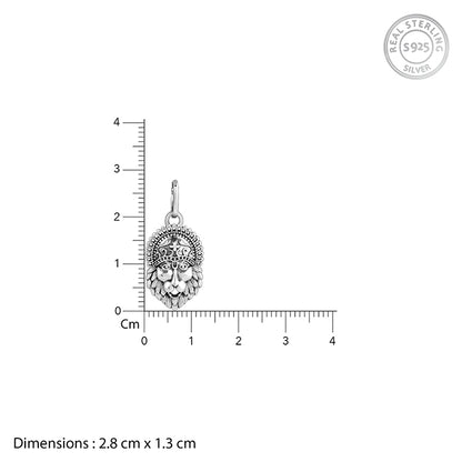 Oxidised Silver Lionheart Crown Pendant With Box Chain For Him