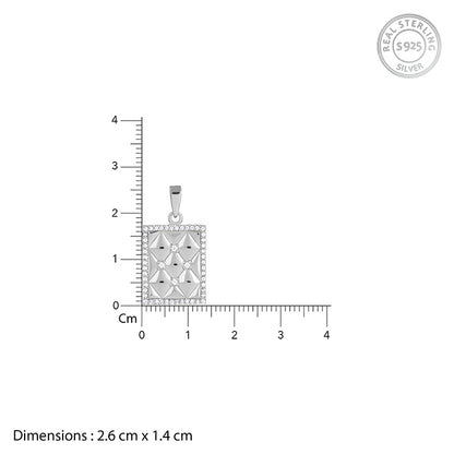 Silver Crystal Core Pendant With Box Chain For Him