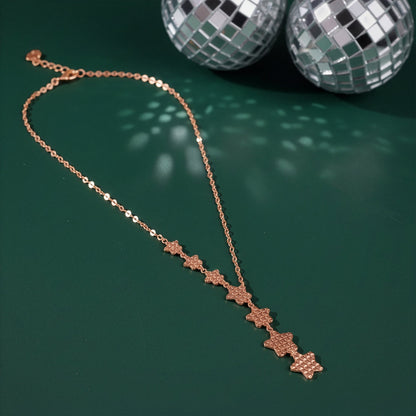Rose Gold Shining Star Necklace