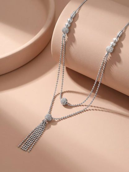 Kriti Sanon Silver Slow Dance Layered Necklace