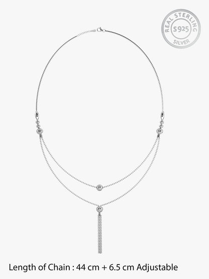 Kriti Sanon Silver Slow Dance Layered Necklace