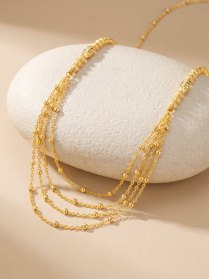 Kriti Sanon Golden Treasure Layered Necklace