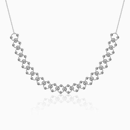 Silver Bejeweled Necklace