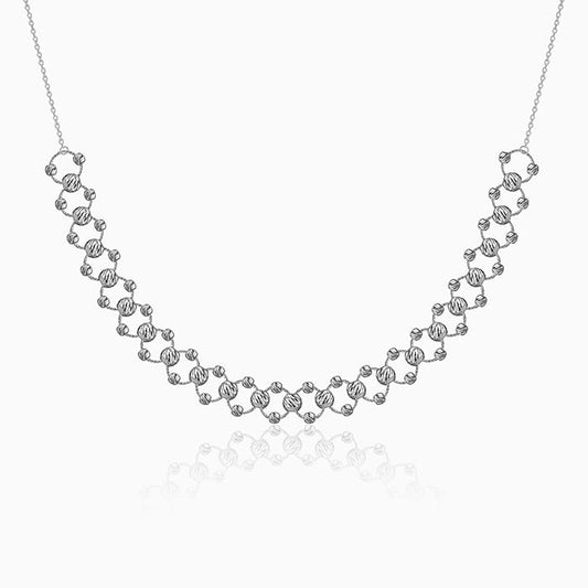 Silver Bejeweled Necklace