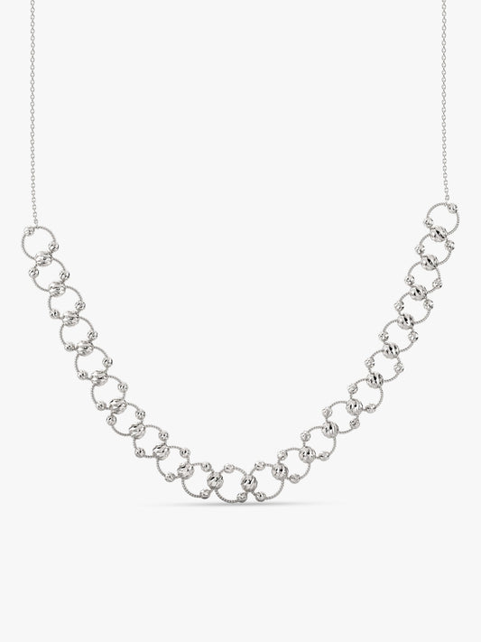 Silver Bejeweled Necklace