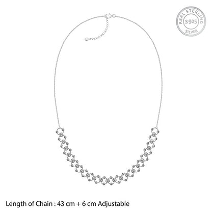 Silver Bejeweled Necklace