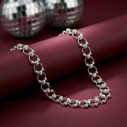 Silver Bejeweled Necklace