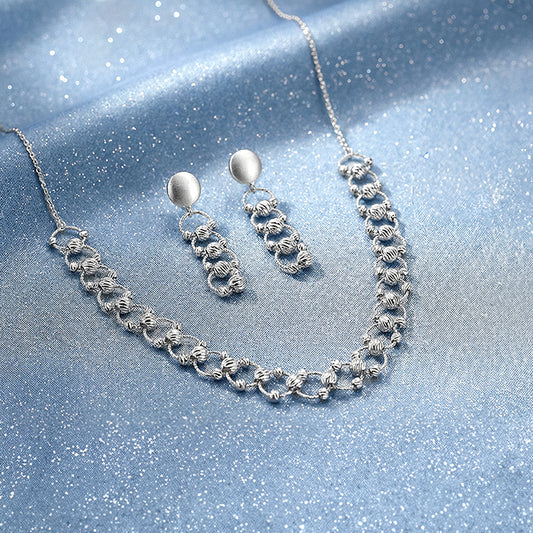 Silver Bejeweled Set