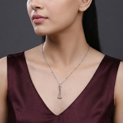 Silver Stay With Me Necklace