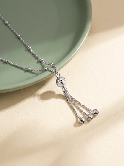 Silver Stay With Me Necklace