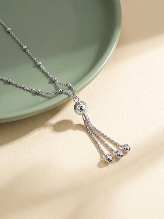 Silver Stay With Me Necklace