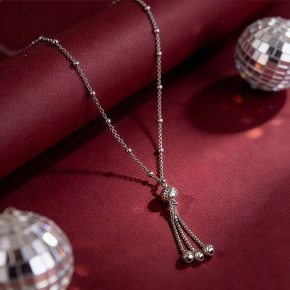 Silver Stay With Me Necklace