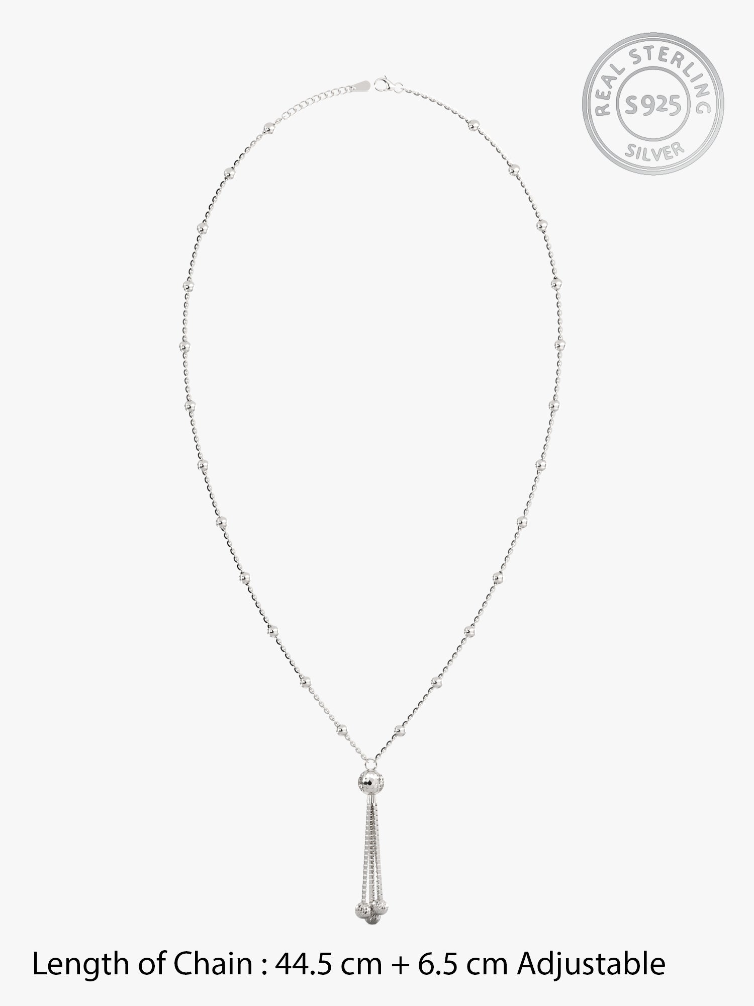Silver Stay With Me Necklace