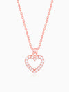 Rose Gold Heart Pendant With Link Chain