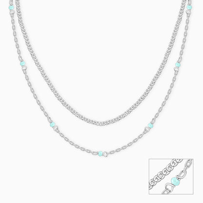 Silver Layered Shine Necklace