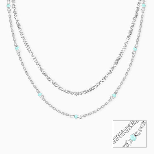 Silver Layered Shine Necklace