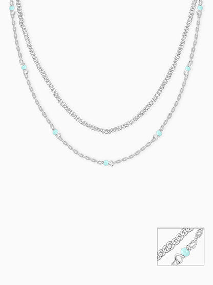 Silver Layered Shine Necklace