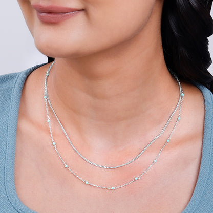 Silver Layered Shine Necklace