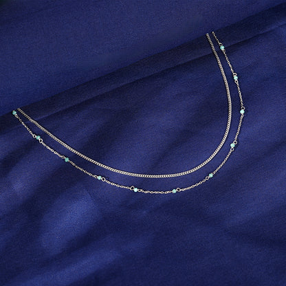 Silver Layered Shine Necklace