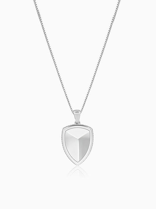 Silver Knight’s Valor Pendant With Box Chain For Him