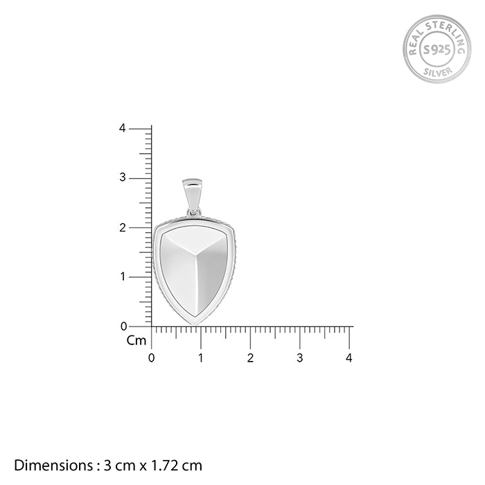 Silver Knight’s Valor Pendant With Box Chain For Him