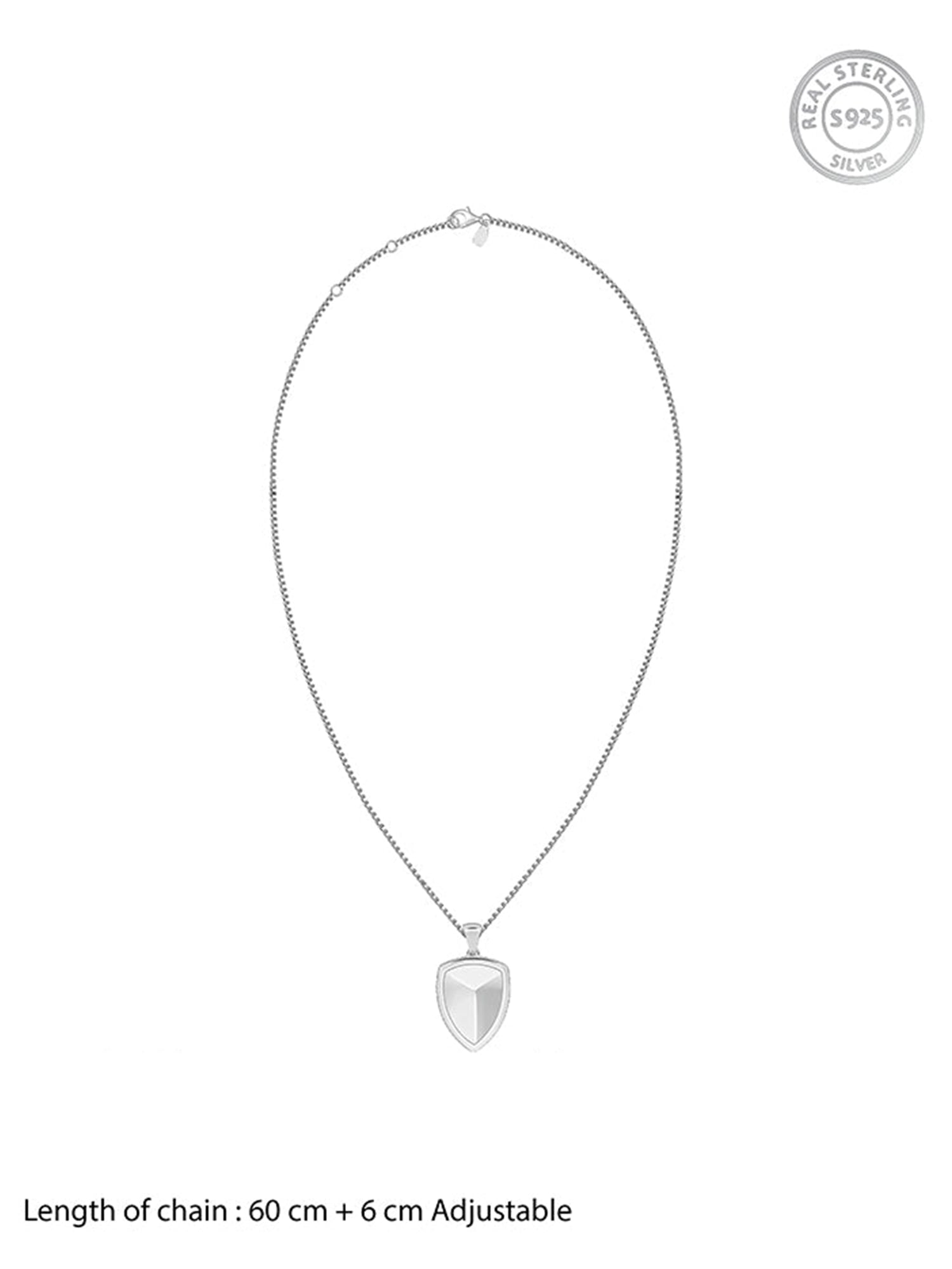 Silver Knight’s Valor Pendant With Box Chain For Him