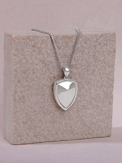 Silver Knight’s Valor Pendant With Box Chain For Him