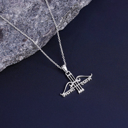 Silver Jai Shree Shyam Pendant With Box Chain For Him