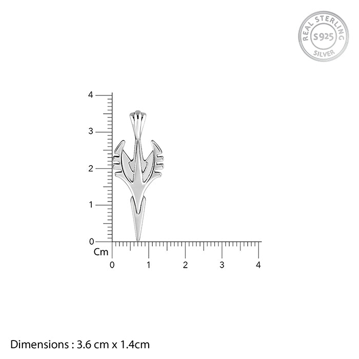 Oxidised Silver Phantom Edge Pendant With Box Chain For Him