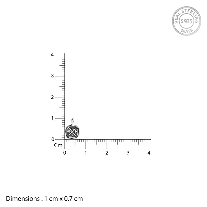 Oxidised Cyber Shard Pendant With Box Chain For Him