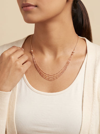 Rose Gold Just Dance Necklace