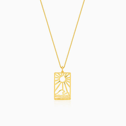 Golden Dawn Pendant With Box Chain For Him