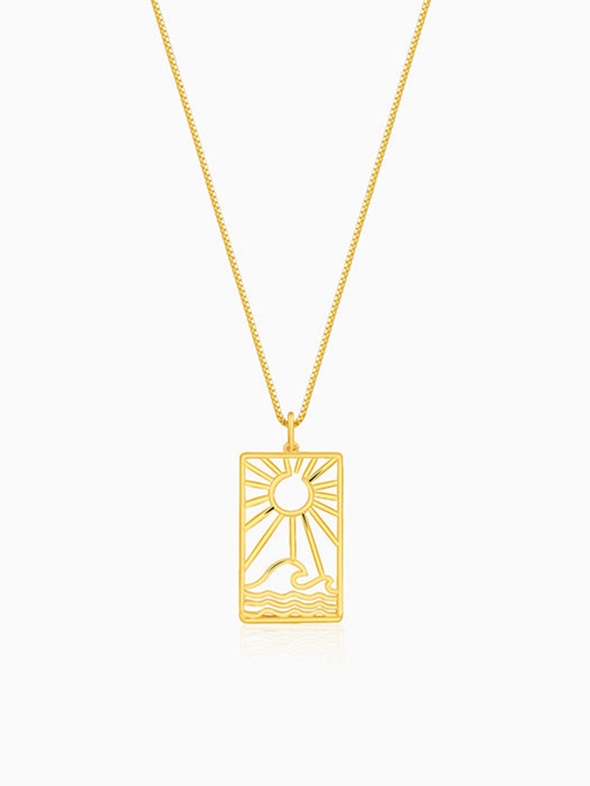 Golden Dawn Pendant With Box Chain For Him