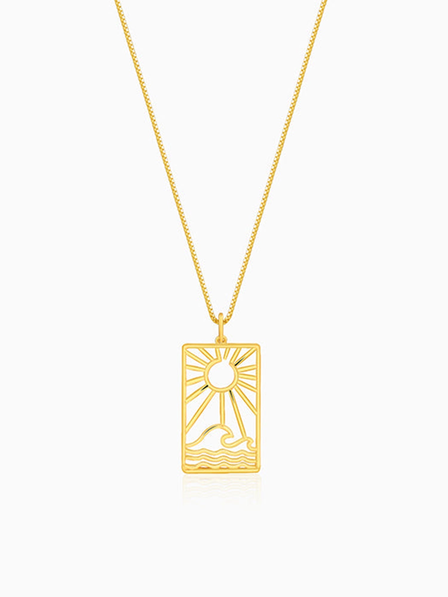 Golden Dawn Pendant With Box Chain For Him