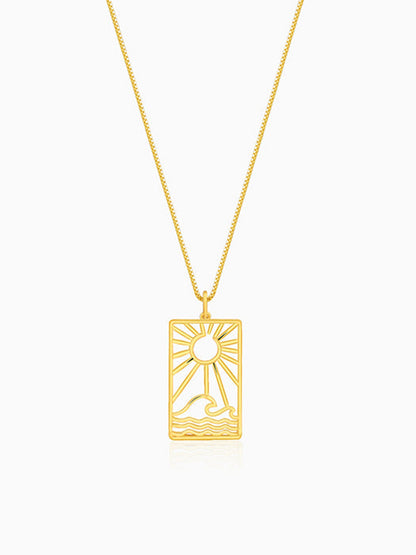 Golden Dawn Pendant With Box Chain For Him