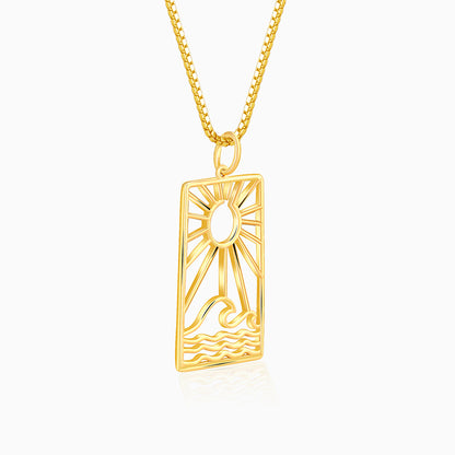 Golden Dawn Pendant With Box Chain For Him