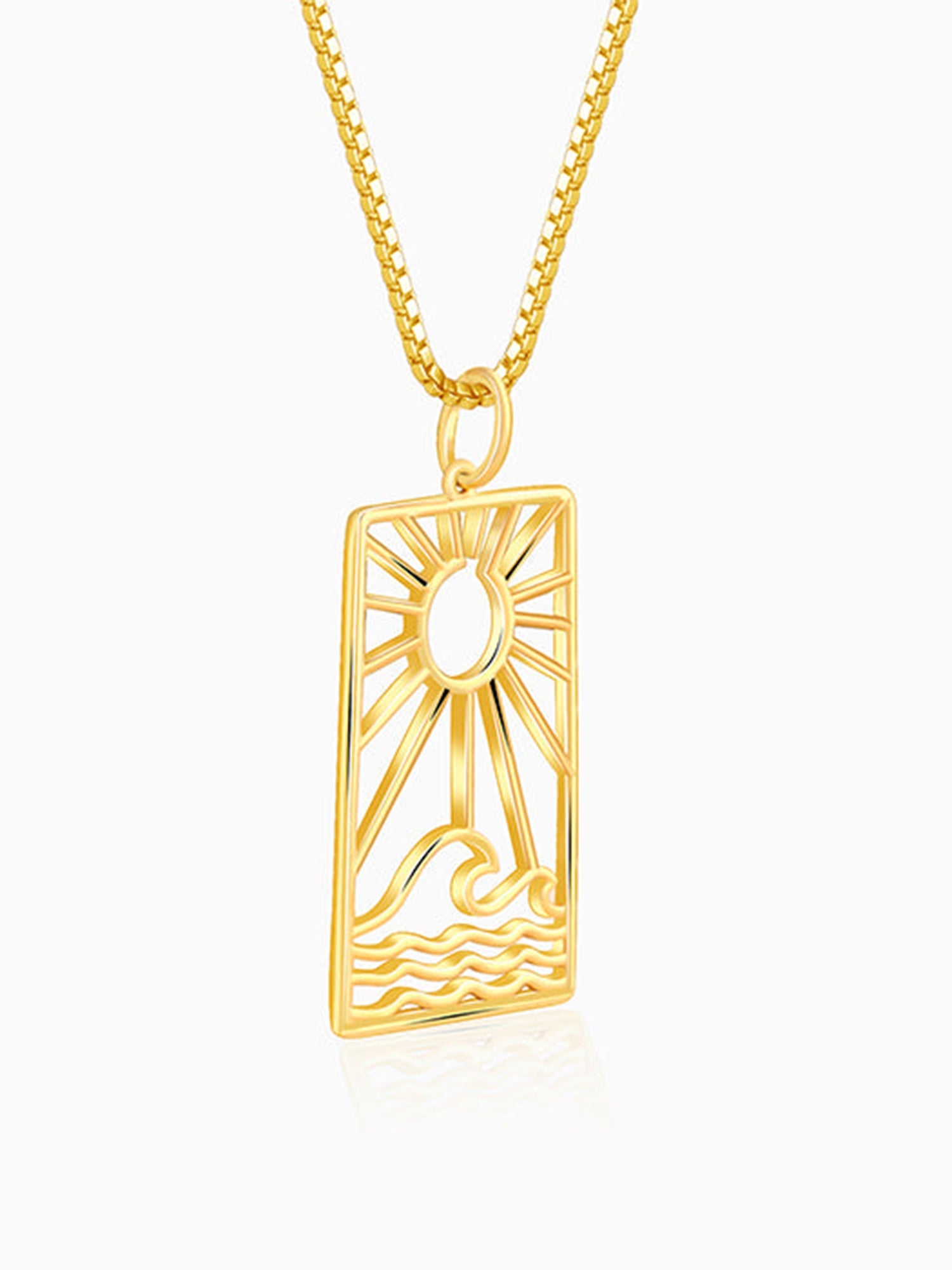 Golden Dawn Pendant With Box Chain For Him