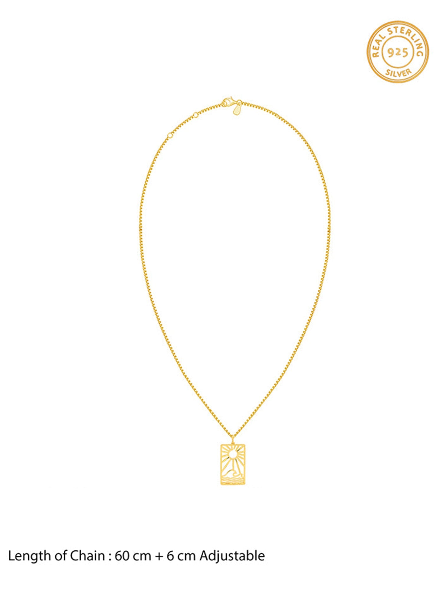 Golden Dawn Pendant With Box Chain For Him