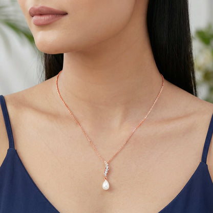 Rose Gold Unforgettable Pendant With Link Chain