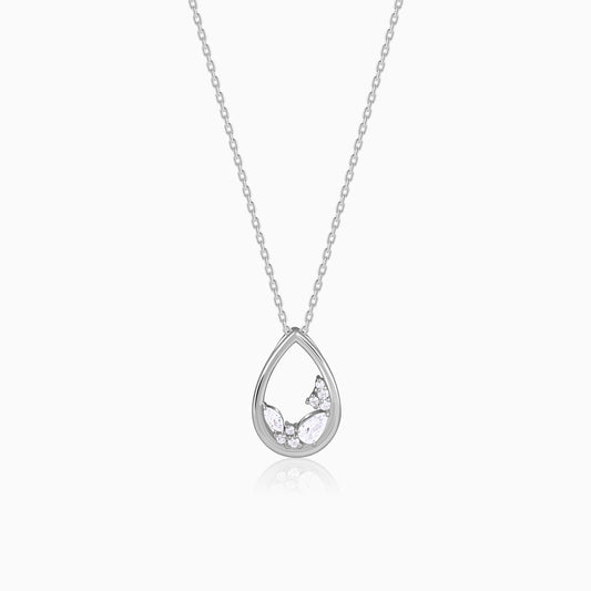 Silver Stayin' Alive Pendant With Link Chain