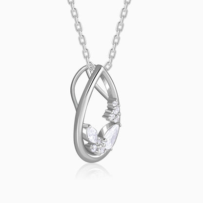 Silver Stayin' Alive Pendant With Link Chain