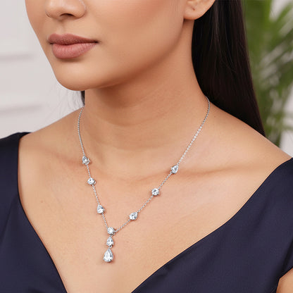 Silver Midnight Rain Necklace