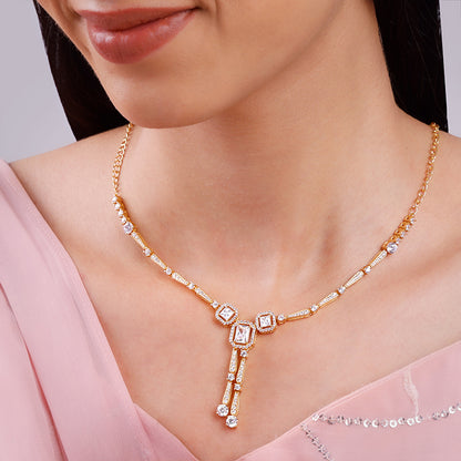 Golden Royal Prism Neglige Necklace