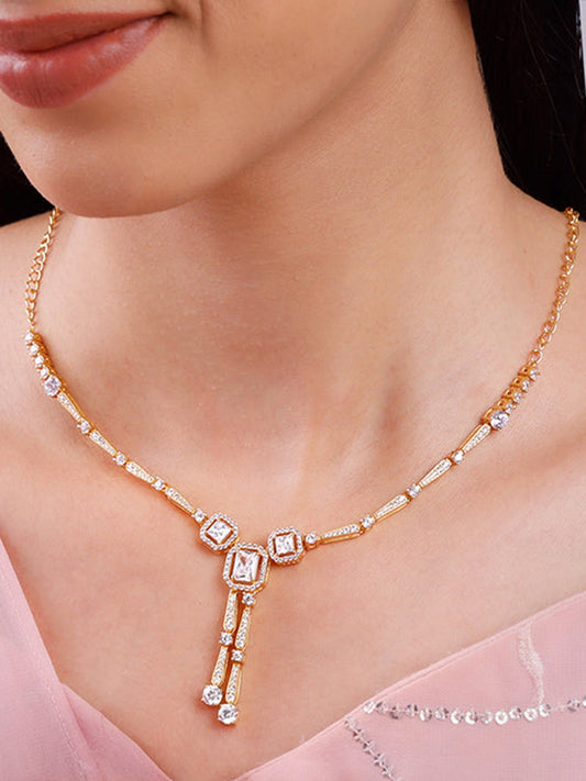 Golden Royal Prism Neglige Necklace