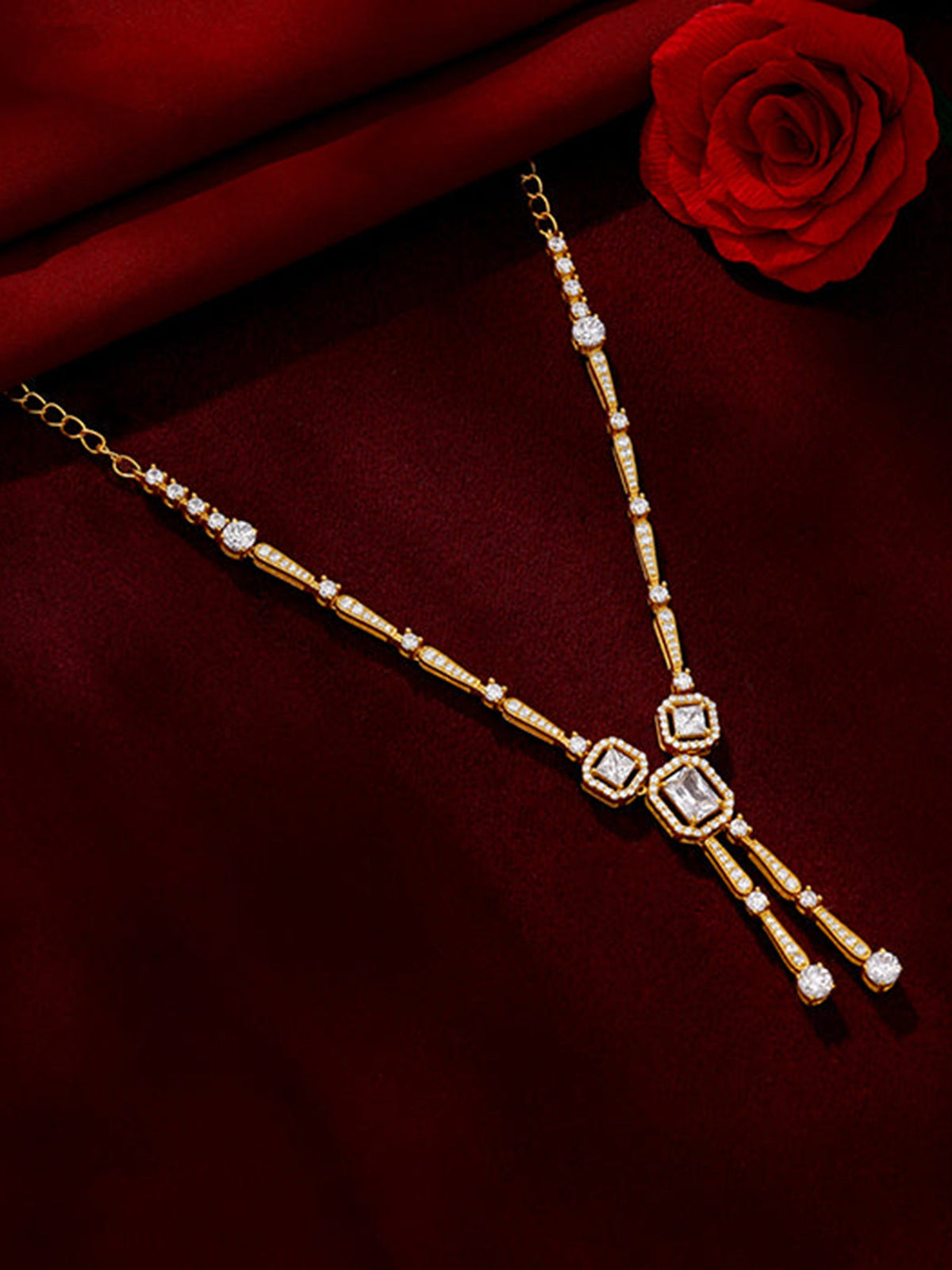 Golden Royal Prism Neglige Necklace