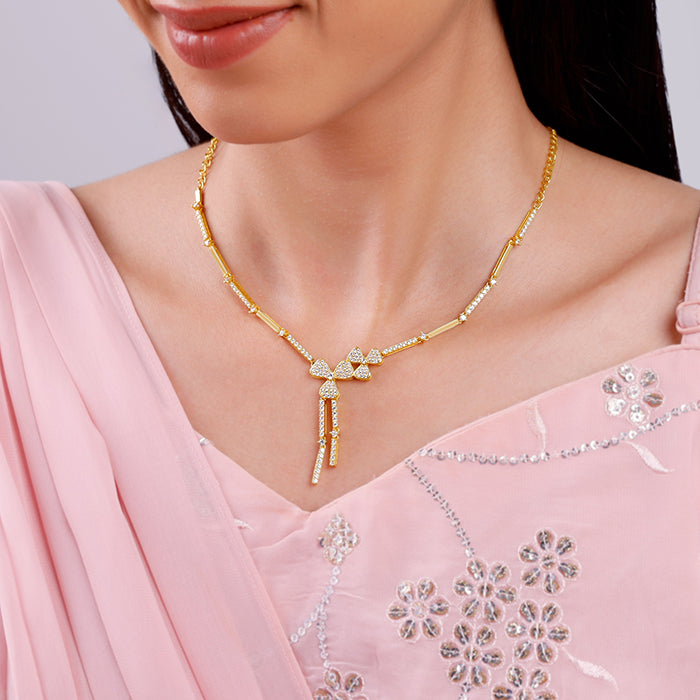 Golden Petal Blush Necklace